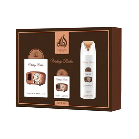 Lattafa Pride Vintage Radio EDP 100 ml + EDP 20 ml + tělový sprej 200 ml (unisex)