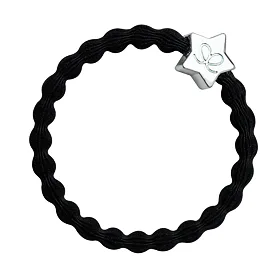 By Eloise London Silver Diamanté Star Black